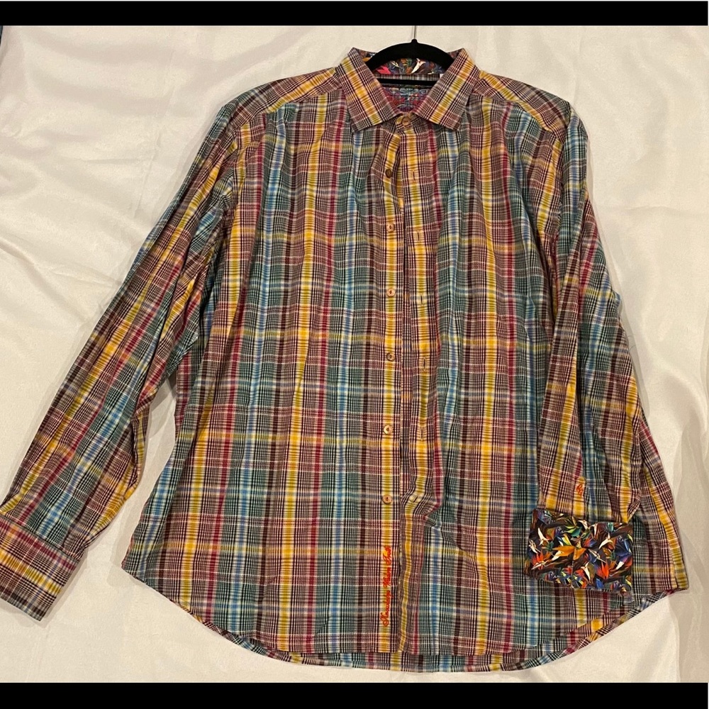 Robert Graham multicolored plaid button up. 3XL